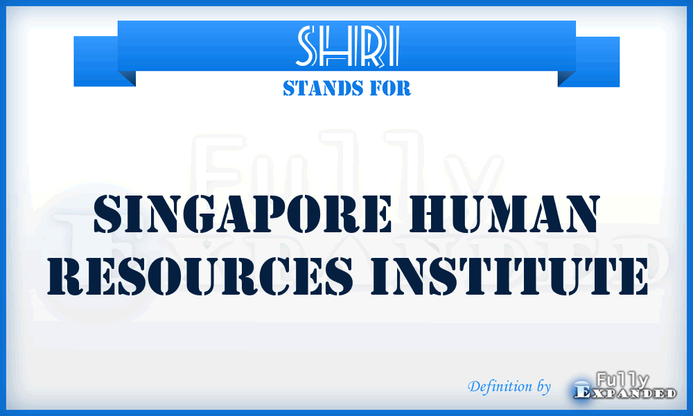 SHRI - Singapore Human Resources Institute