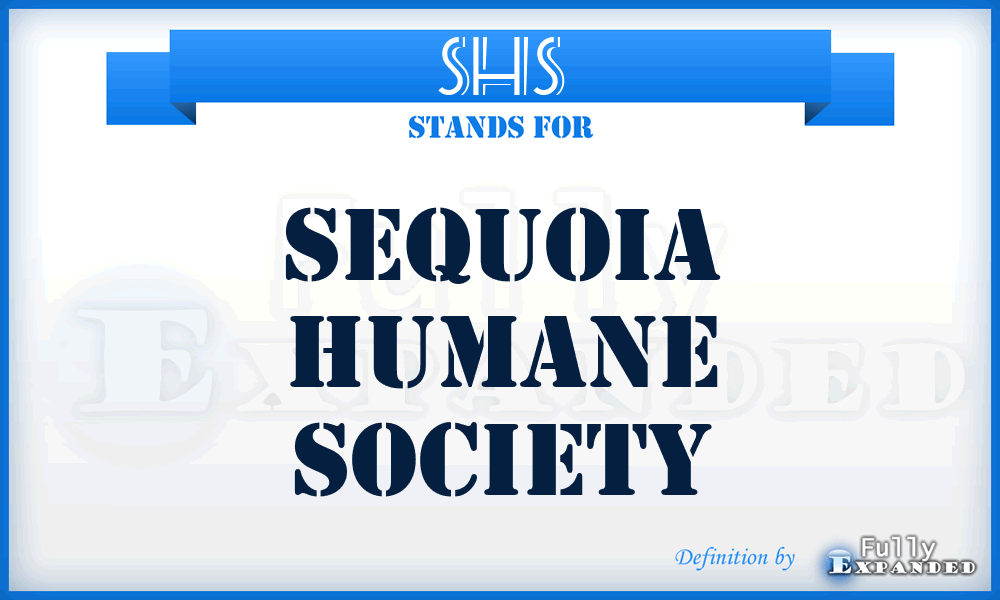 SHS - Sequoia Humane Society