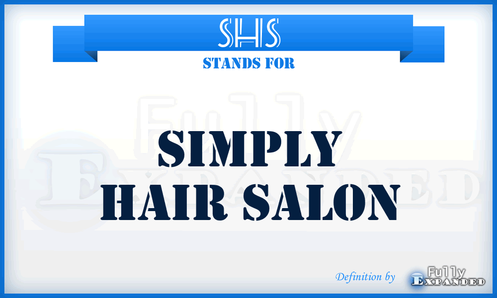 SHS - Simply Hair Salon