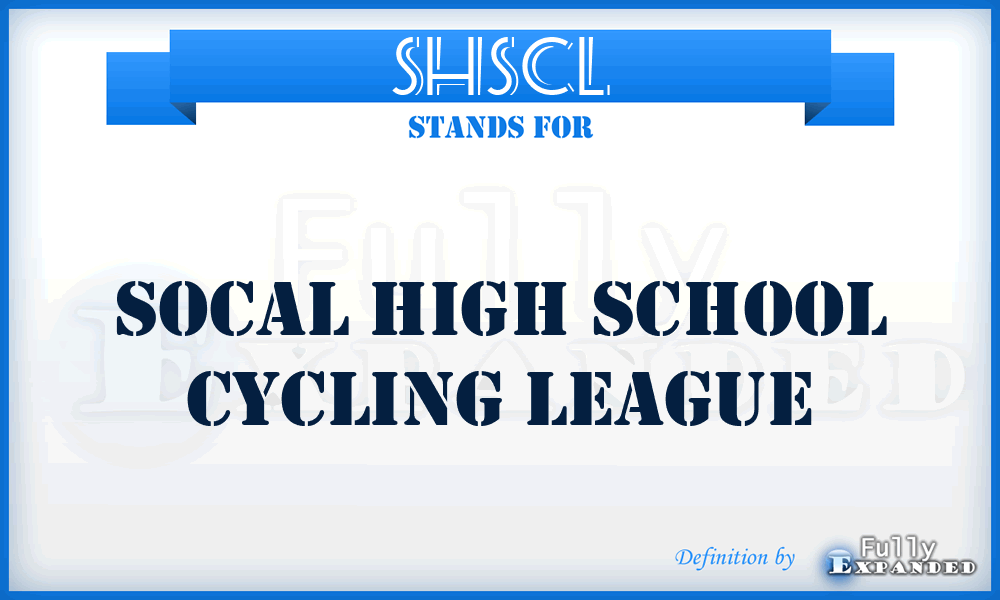 SHSCL - Socal High School Cycling League