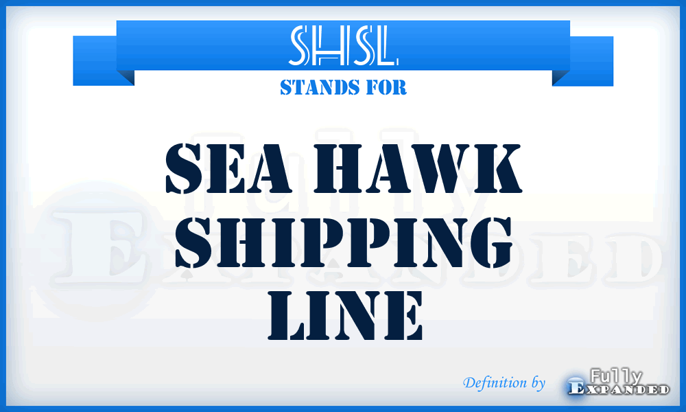 SHSL - Sea Hawk Shipping Line