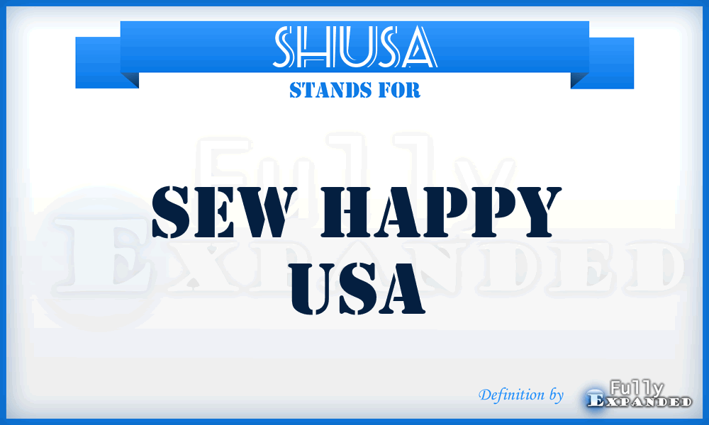 SHUSA - Sew Happy USA