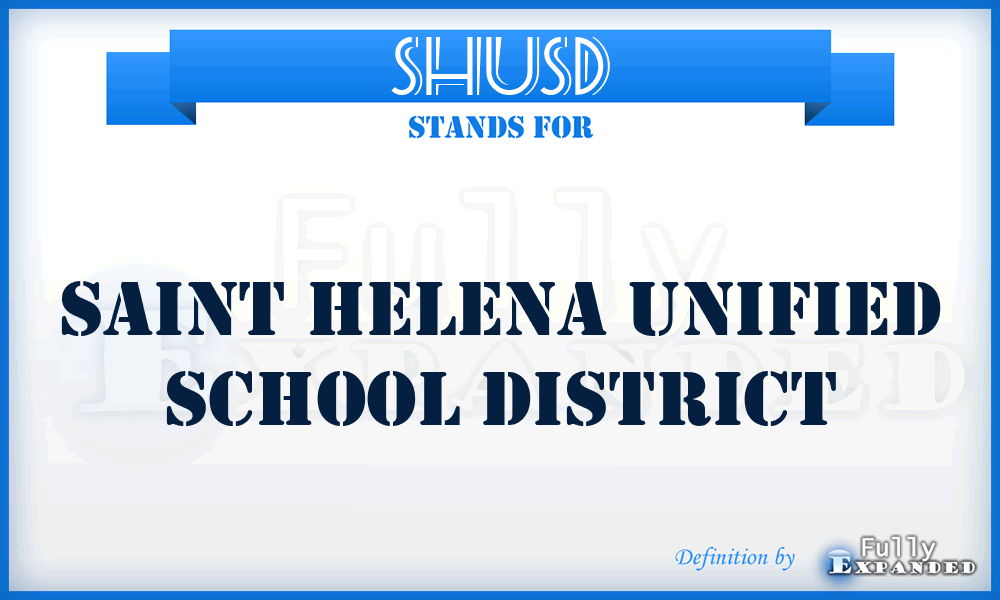 SHUSD - Saint Helena Unified School District