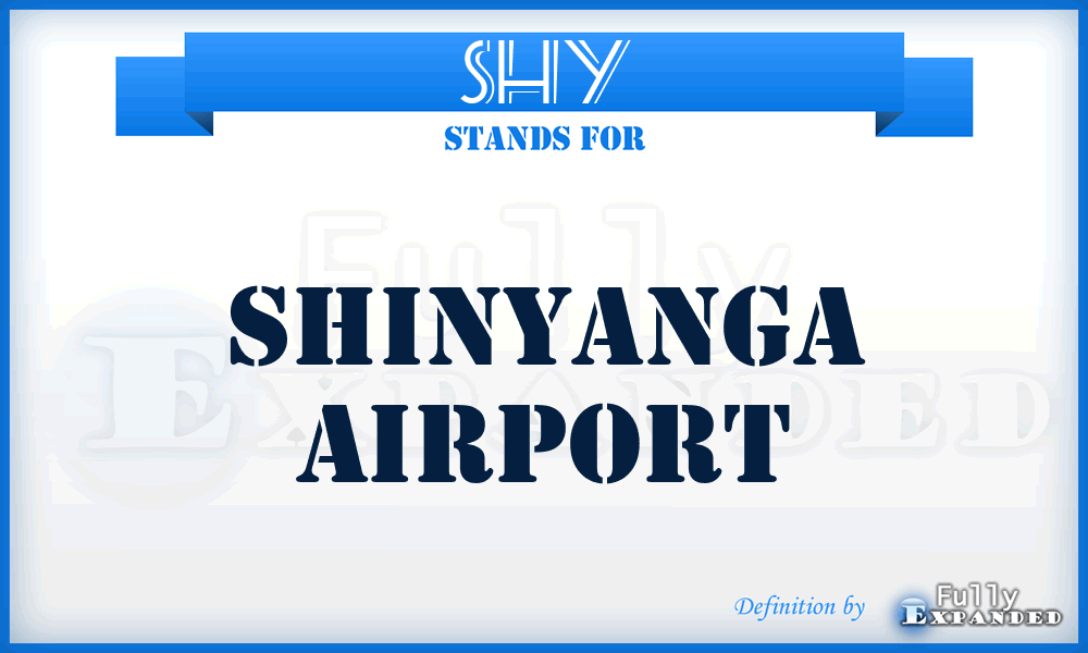 SHY - Shinyanga airport