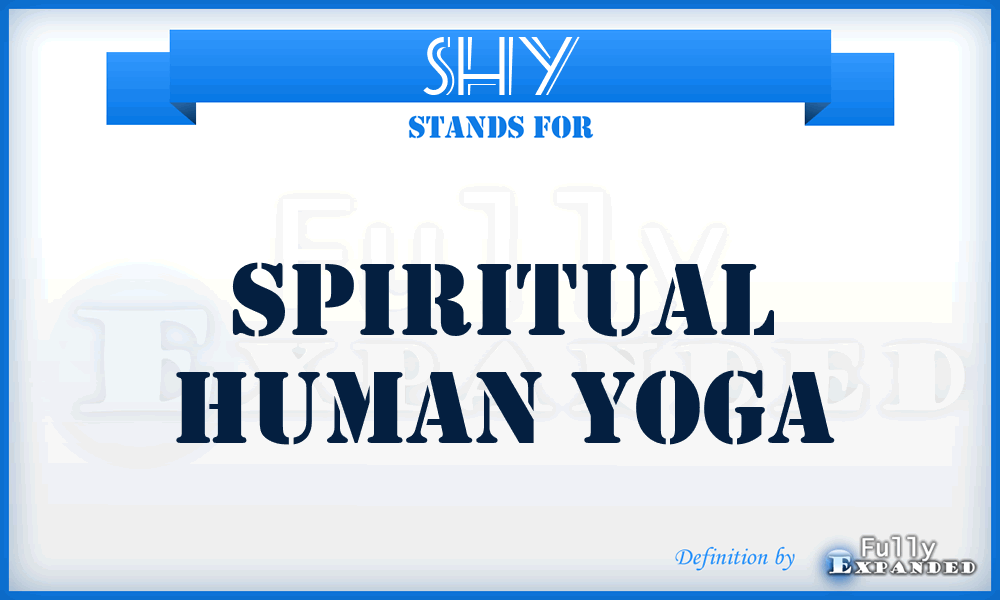 SHY - Spiritual Human Yoga