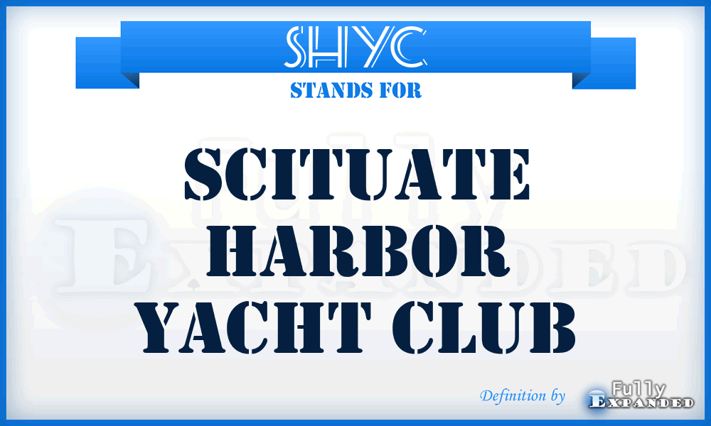 SHYC - Scituate Harbor Yacht Club