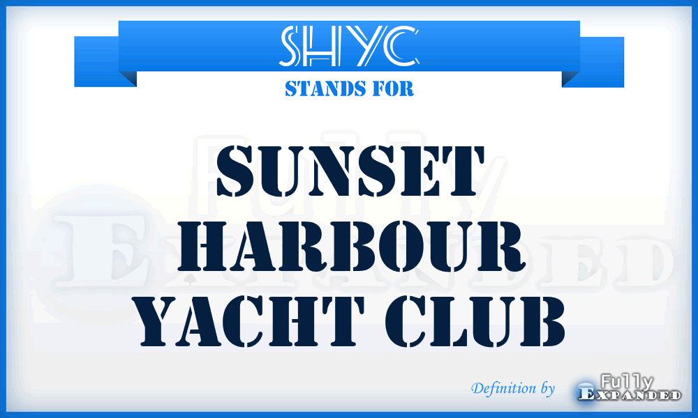 SHYC - Sunset Harbour Yacht Club