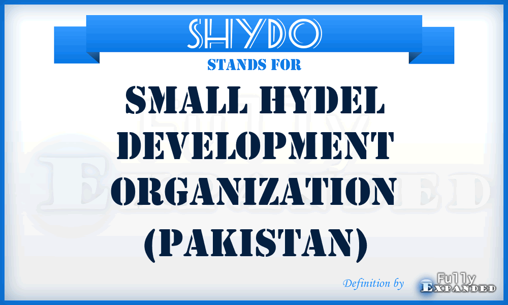 SHYDO - Small Hydel Development Organization (Pakistan)