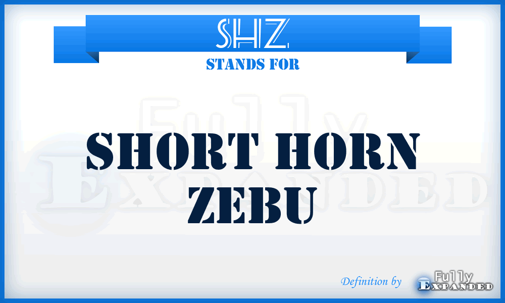 SHZ - Short Horn Zebu