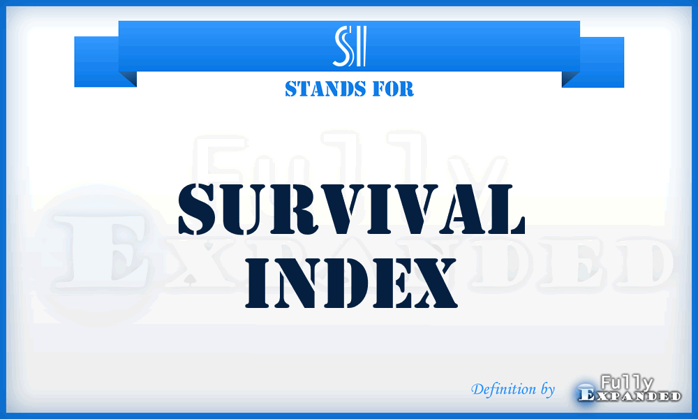 SI - survival index