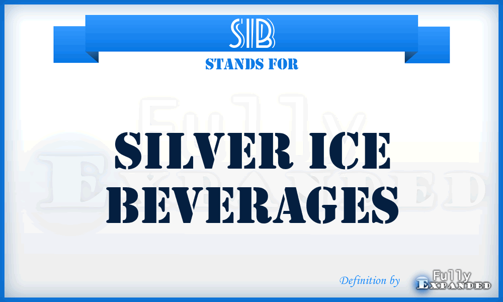 SIB - Silver Ice Beverages