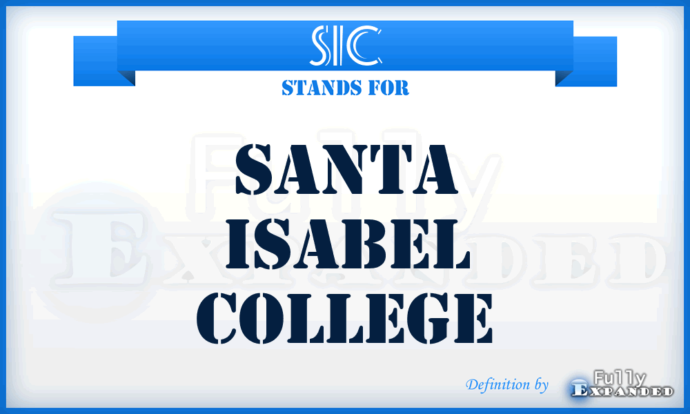 SIC - Santa Isabel College