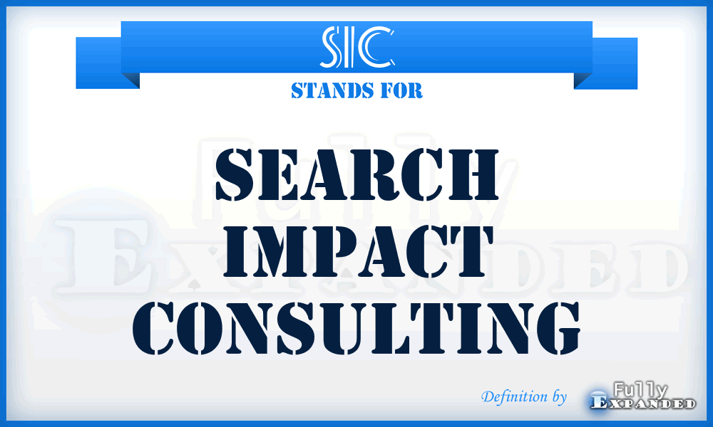 SIC - Search Impact Consulting