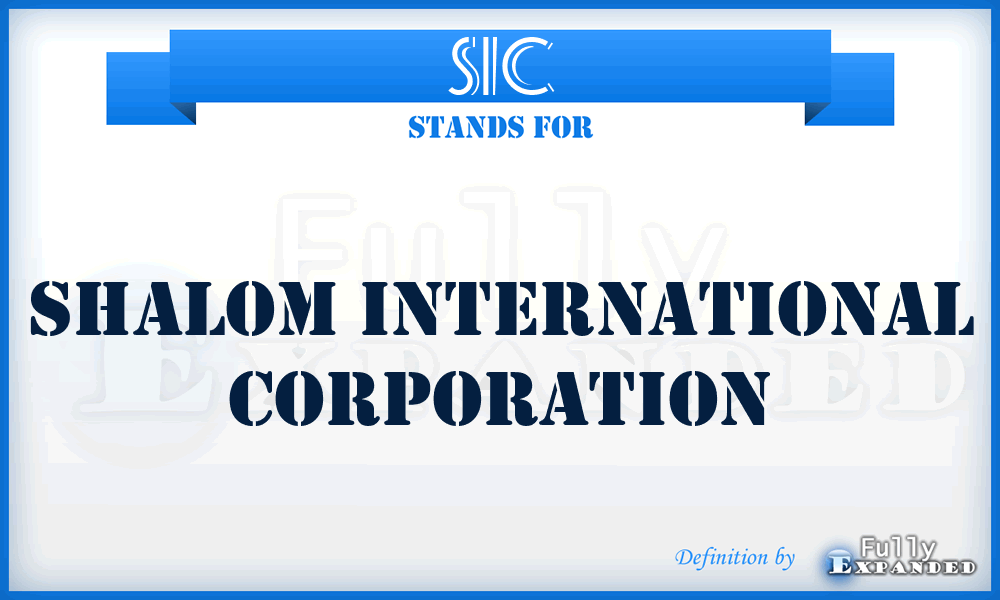 SIC - Shalom International Corporation