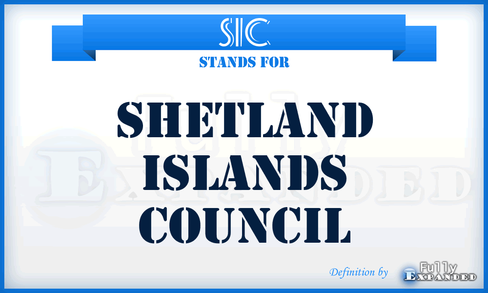 SIC - Shetland Islands Council