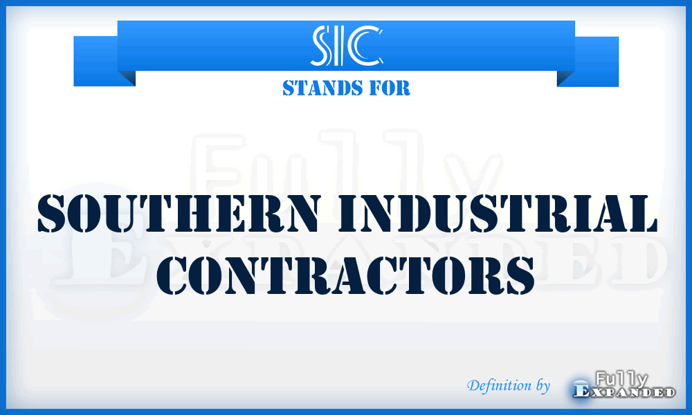 SIC - Southern Industrial Contractors