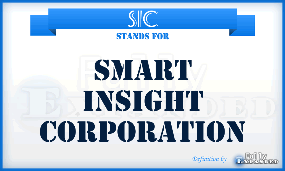 SIC - Smart Insight Corporation