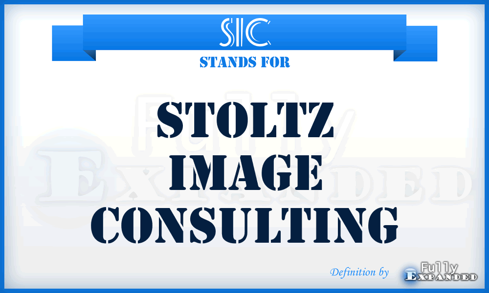 SIC - Stoltz Image Consulting