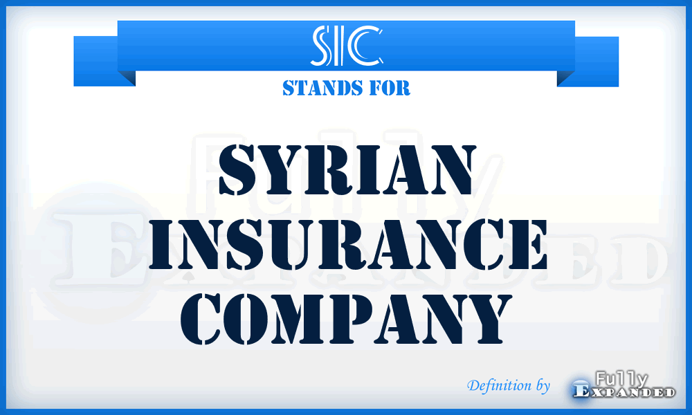SIC - Syrian Insurance Company