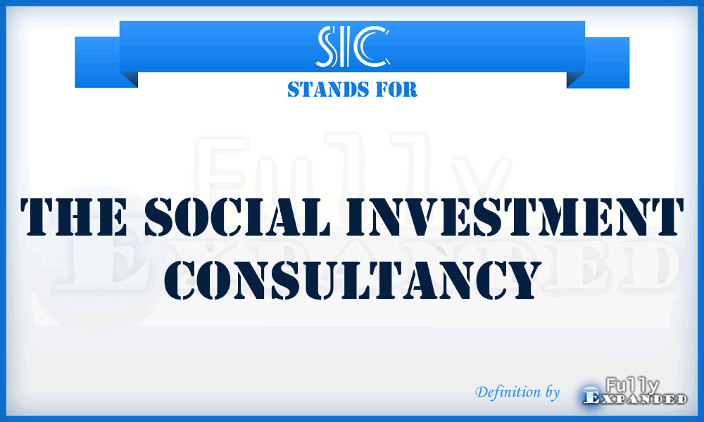 SIC - The Social Investment Consultancy
