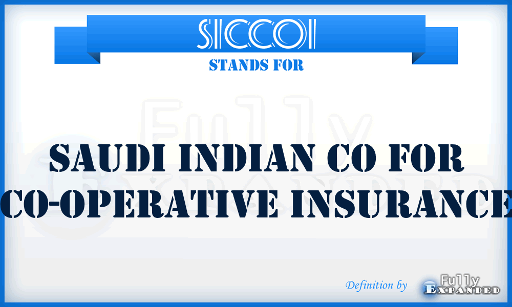 SICCOI - Saudi Indian Co for Co-Operative Insurance