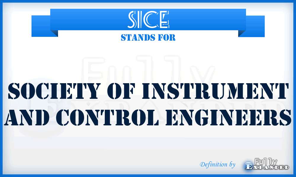 SICE - Society of Instrument and Control Engineers