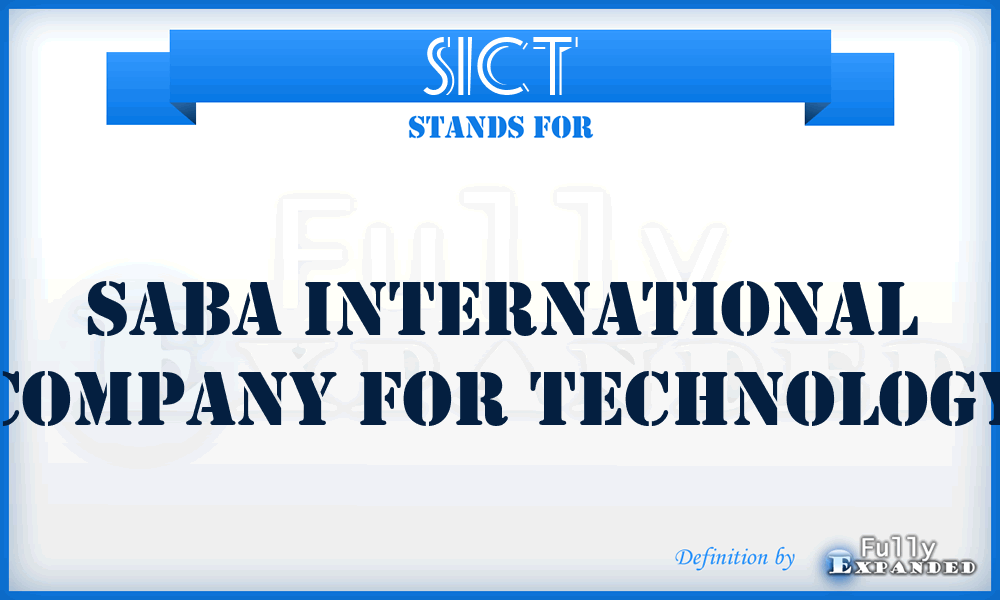 SICT - Saba International Company for Technology