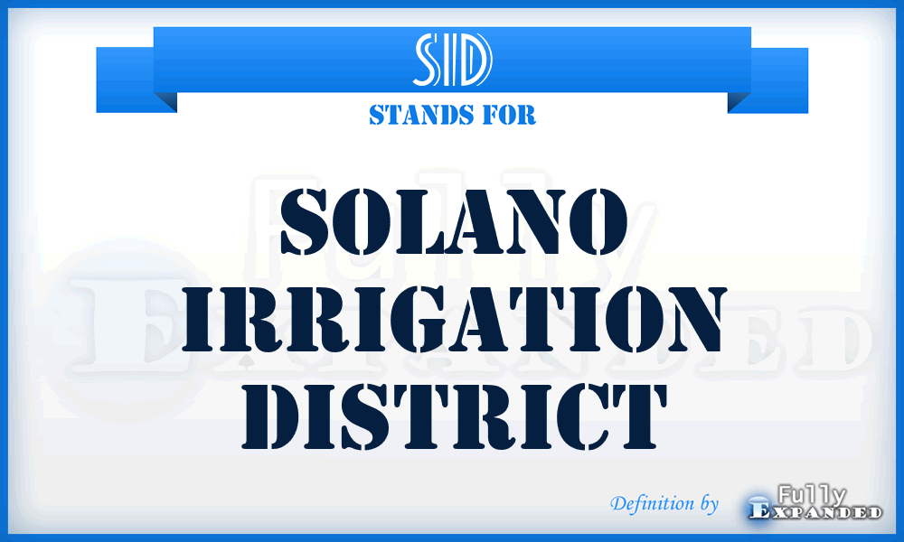 SID - Solano Irrigation District