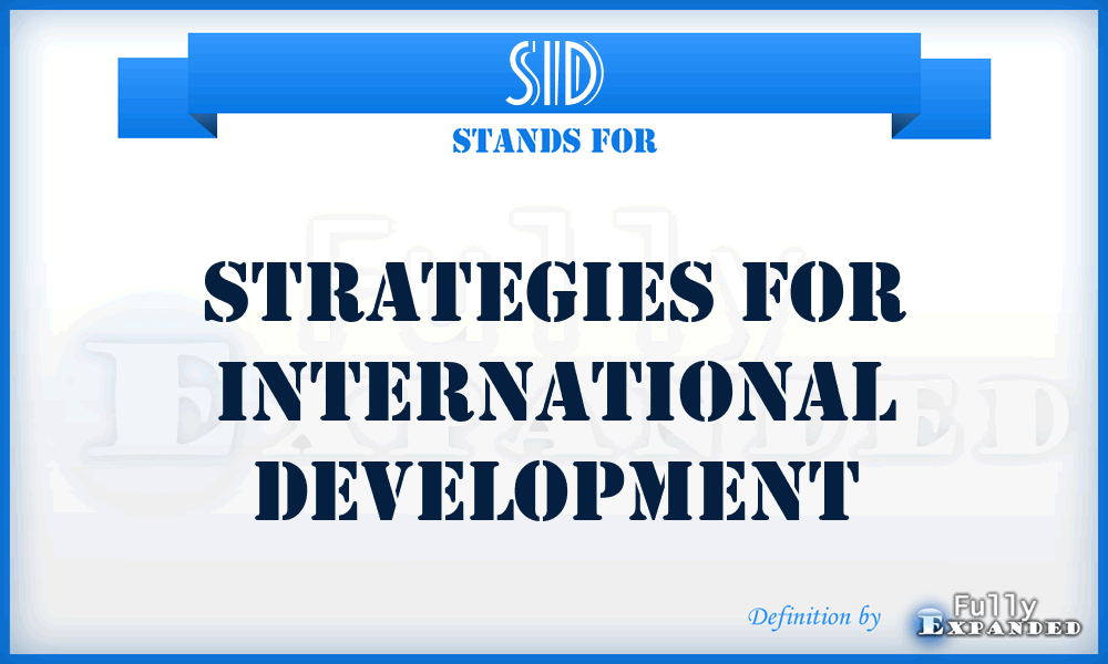 SID - Strategies for International Development