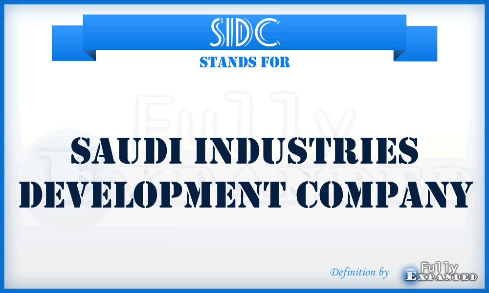 SIDC - Saudi Industries Development Company