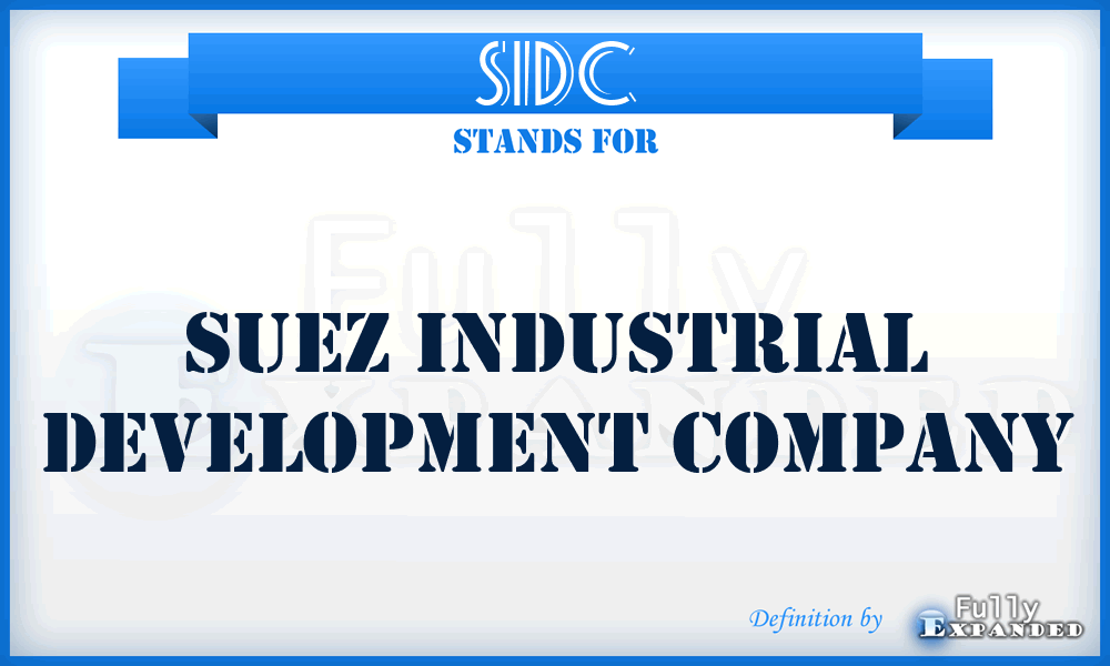 SIDC - Suez Industrial Development Company