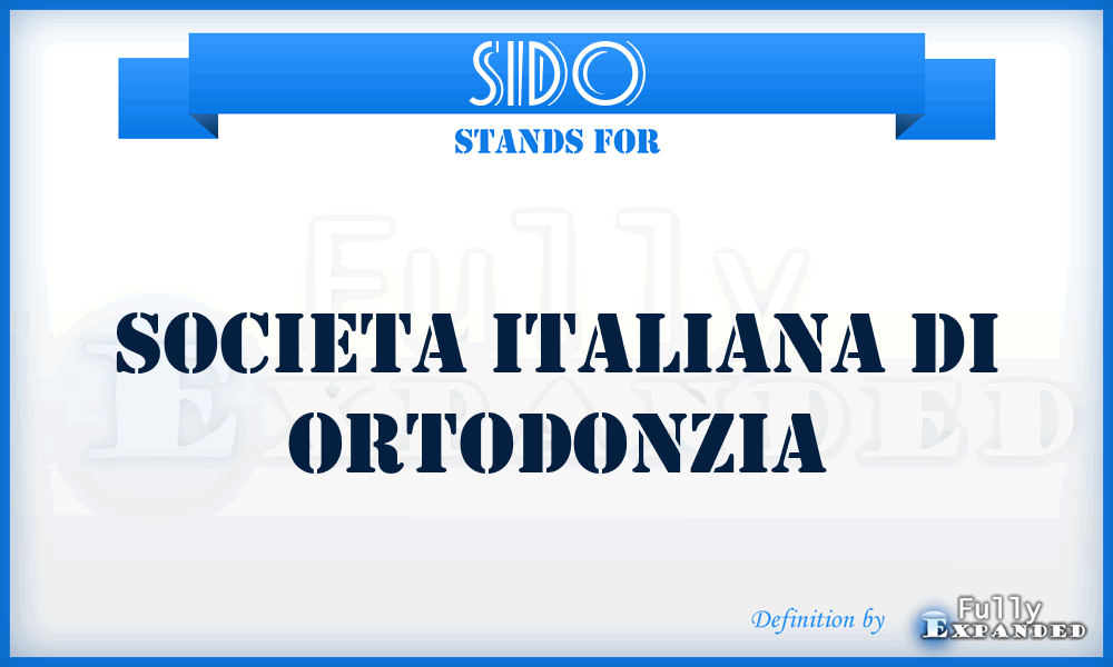 SIDO - Societa Italiana di Ortodonzia