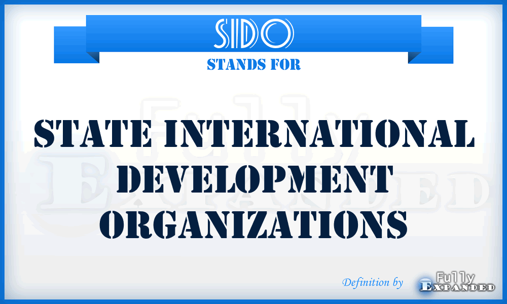 SIDO - State International Development Organizations