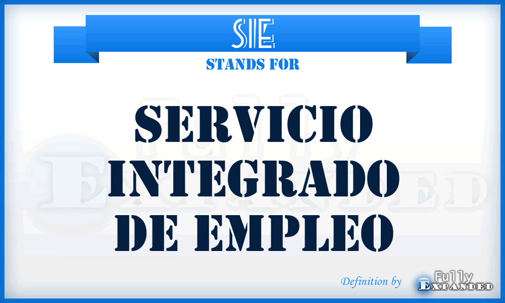SIE - Servicio Integrado de Empleo