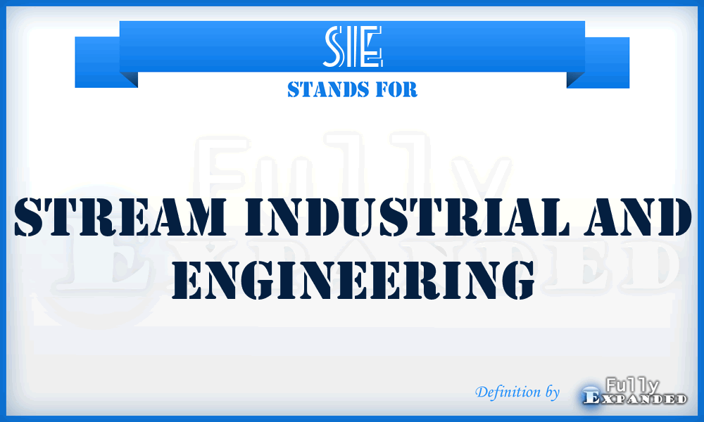 SIE - Stream Industrial and Engineering