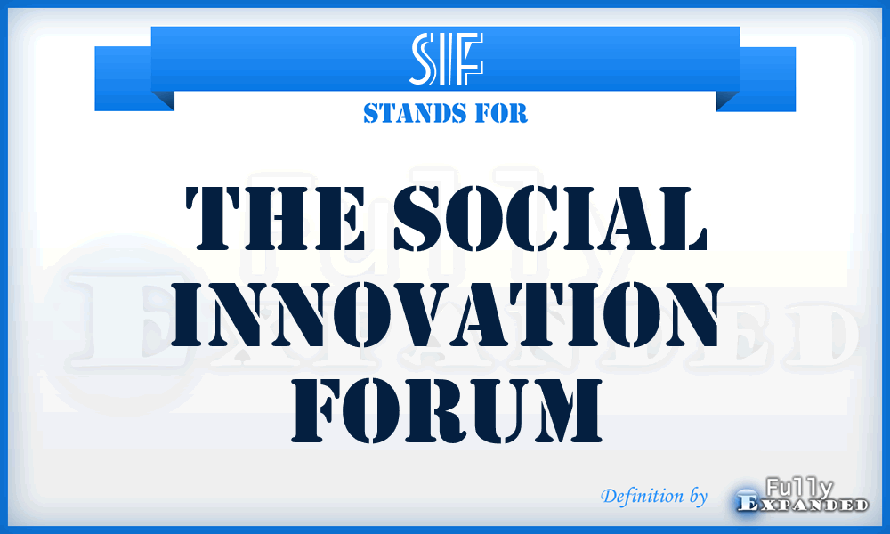 SIF - The Social Innovation Forum