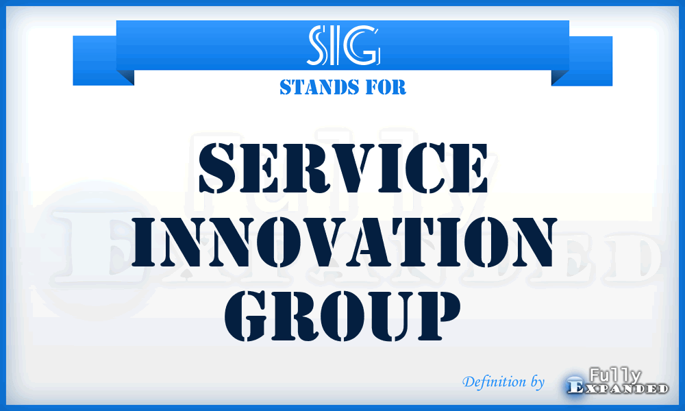 SIG - Service Innovation Group