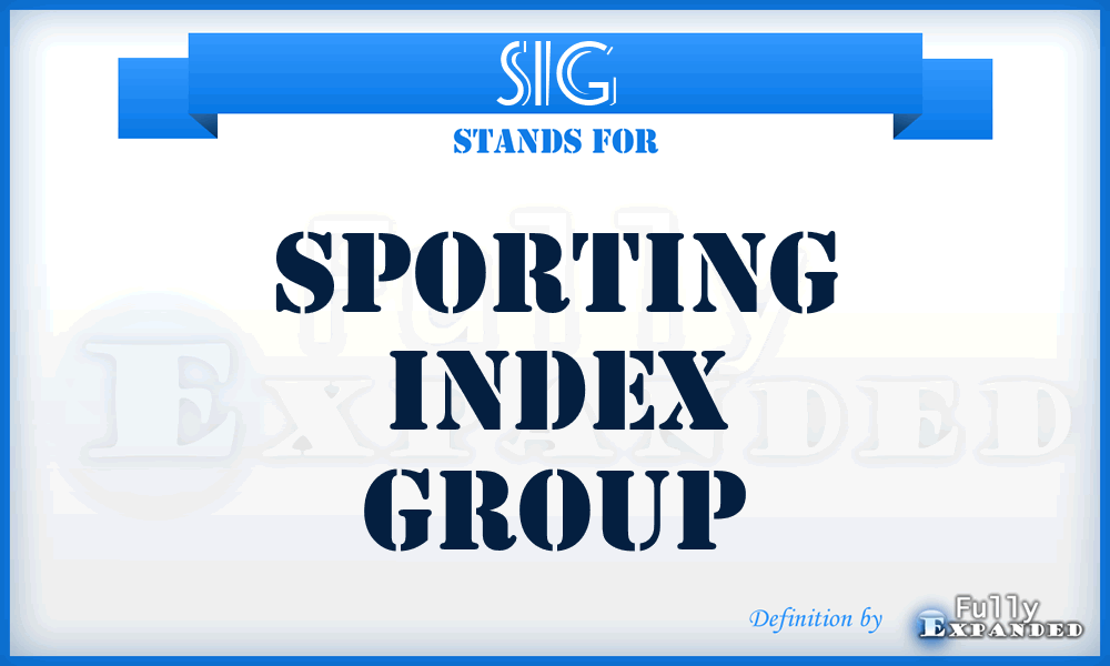 SIG - Sporting Index Group