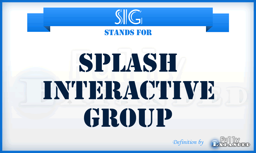 SIG - Splash Interactive Group