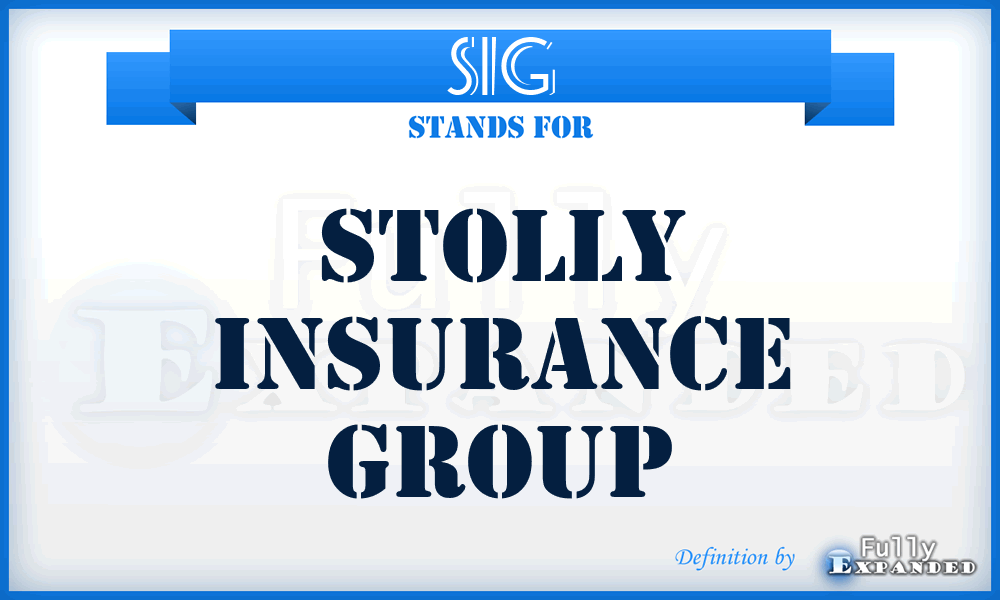 SIG - Stolly Insurance Group