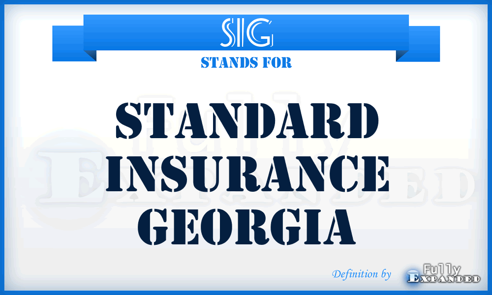 SIG - Standard Insurance Georgia