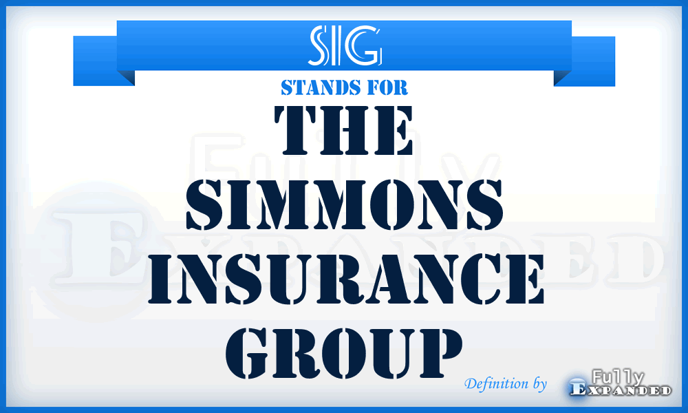 SIG - The Simmons Insurance Group