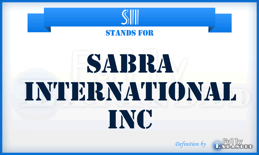 SII - Sabra International Inc