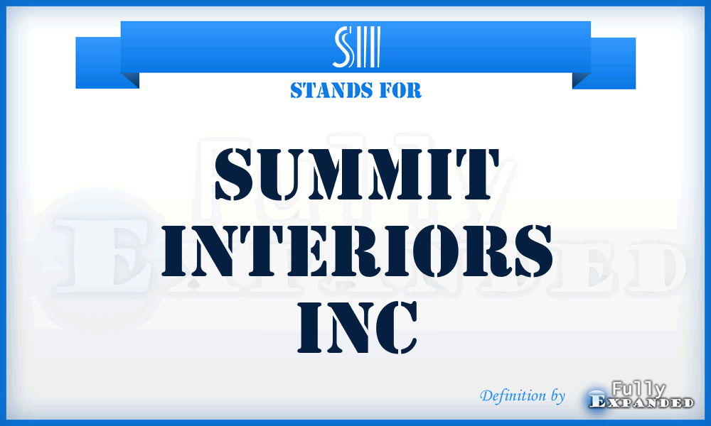 SII - Summit Interiors Inc