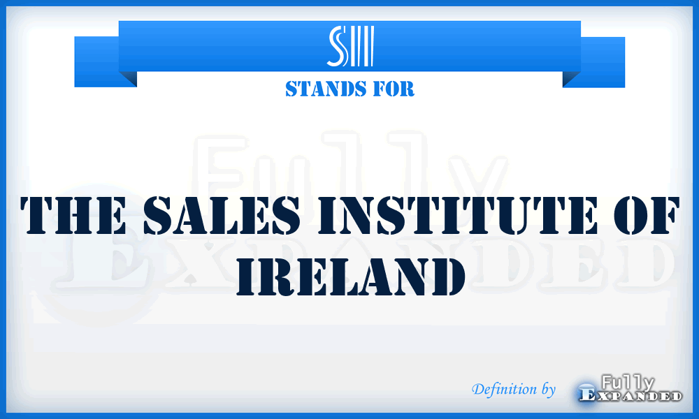 SII - The Sales Institute of Ireland