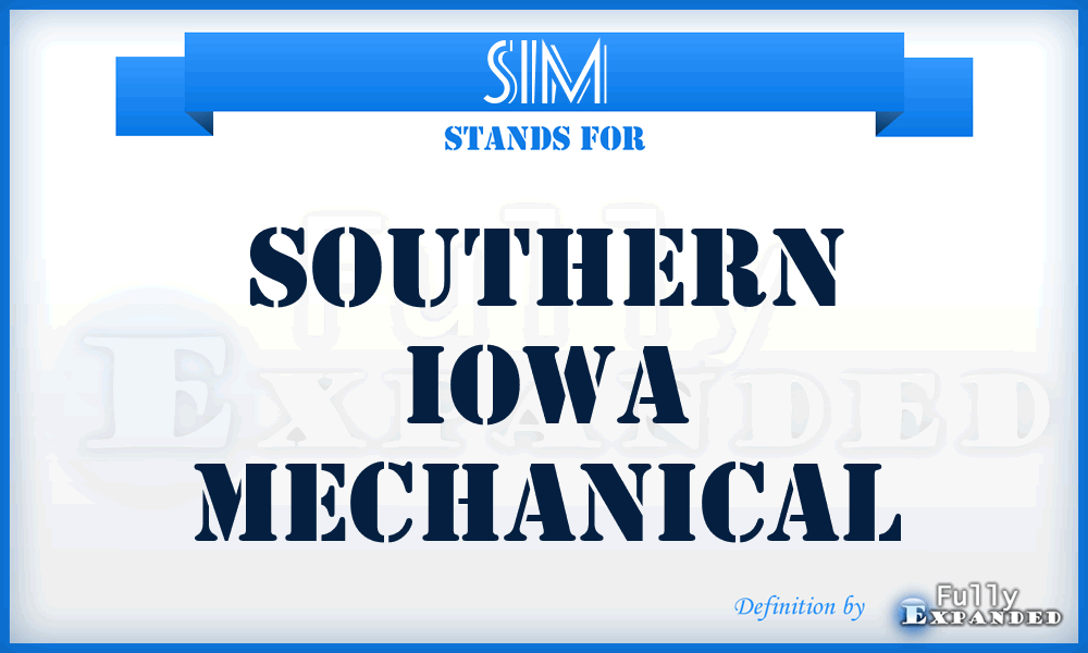 SIM - Southern Iowa Mechanical