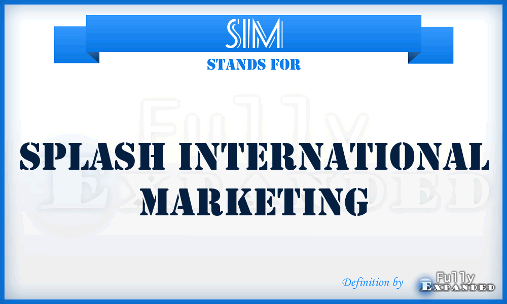 SIM - Splash International Marketing