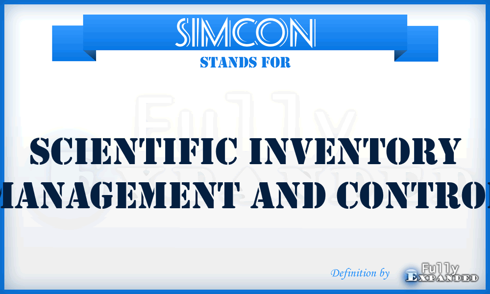 SIMCON - scientific inventory management and control