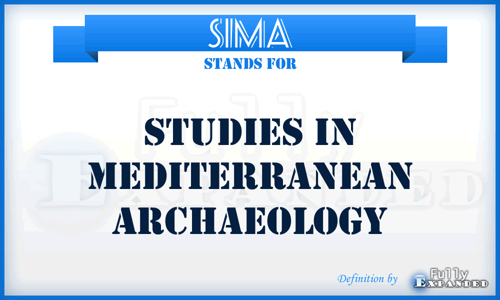 SIMA - Studies in Mediterranean Archaeology