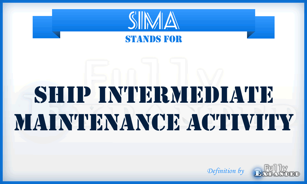 SIMA - ship intermediate maintenance activity